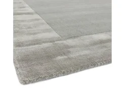 Outlet Alfombra hecha a mano Alfombra hecha a mano de lana y viscosa - 160x230cm - Plata - Ascot Plateado