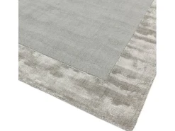 Outlet Alfombra hecha a mano Alfombra hecha a mano de lana y viscosa - 160x230cm - Plata - Ascot Plateado