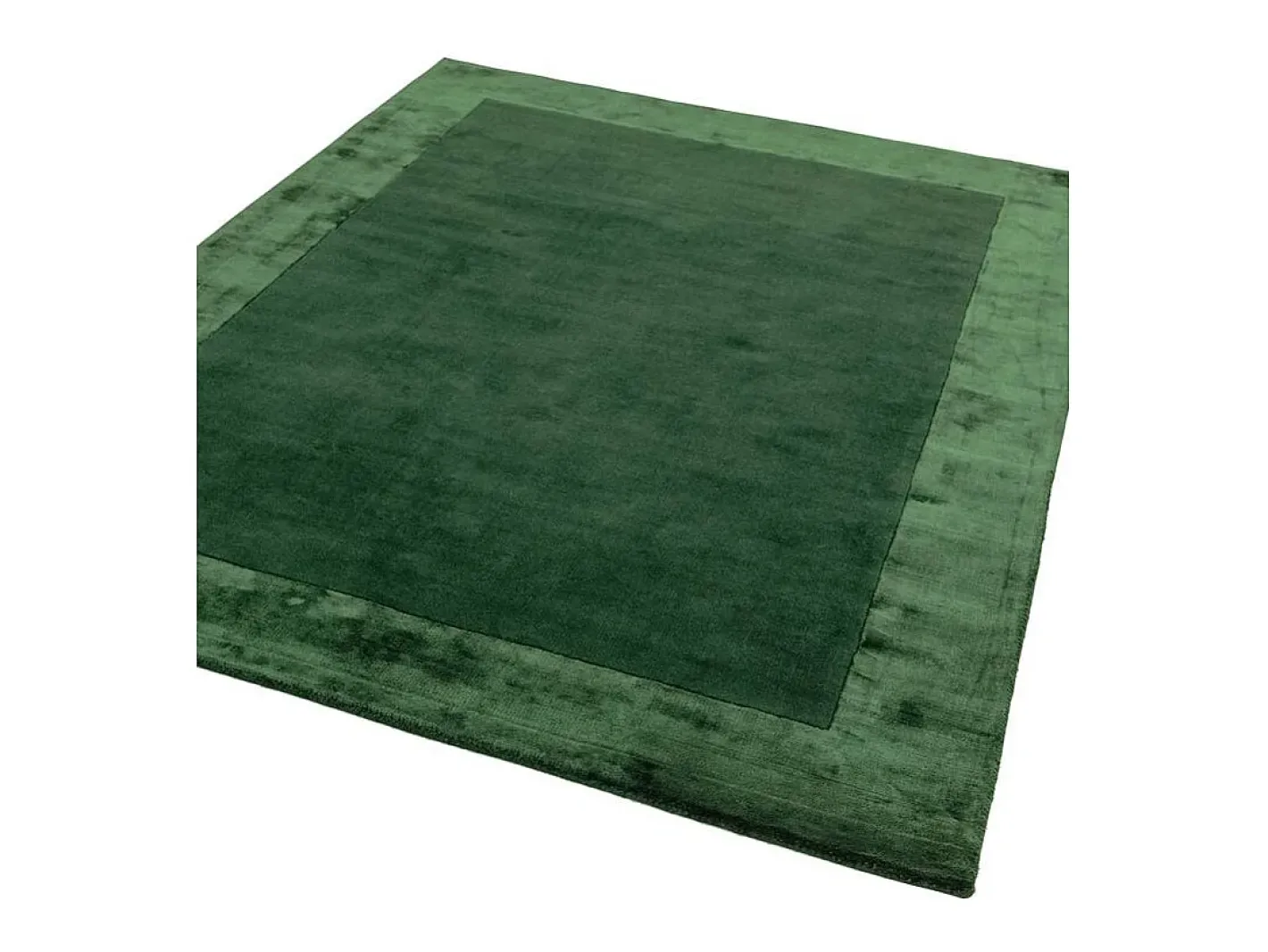 Alfombra De Salón-Alfombra hecha a mano Alfombra hecha a mano de lana y viscosa - 200x290cm - - Ascot Verde