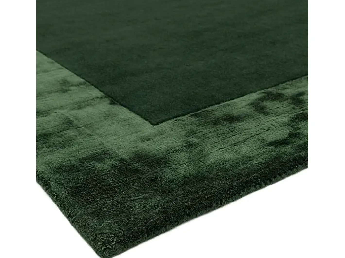 Alfombra De Salón-Alfombra hecha a mano Alfombra hecha a mano de lana y viscosa - 200x290cm - - Ascot Verde