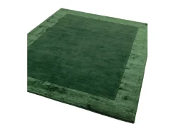 Alfombra De Salón-Alfombra hecha a mano Alfombra hecha a mano de lana y viscosa - 160x230cm - - Ascot Verde
