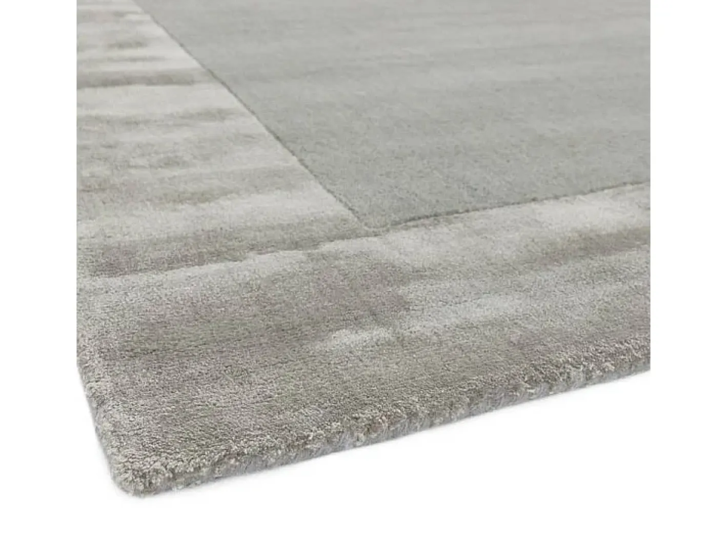 Alfombra hecha a mano Alfombra hecha a mano de lana y viscosa - 200x290cm - Plata - Ascot Plateado New