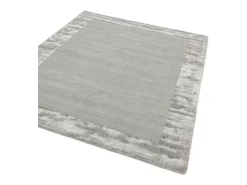 Online Alfombra hecha a mano Alfombra hecha a mano de lana y viscosa - 120x170cm - Plata - Ascot Plateado