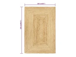 Online Clicnbuy Alfombra hecha a mano de yute natural 160x230 cm Marru00f3n