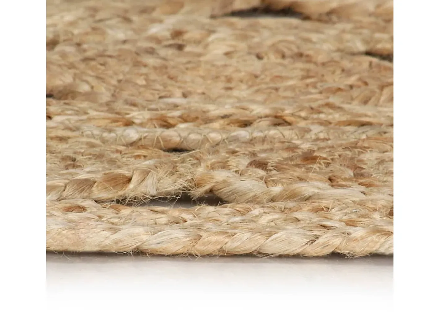 Clicnbuy Alfombra Redonda-Alfombra hecha a mano de yute trenzado 210 cm Marru00f3n