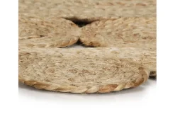 Clearance Alfombra hecha a mano Yute trenzado 120 cm Marru00f3n