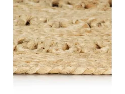 Alfombra hecha a mano Yute trenzado 210 cm Marru00f3n New