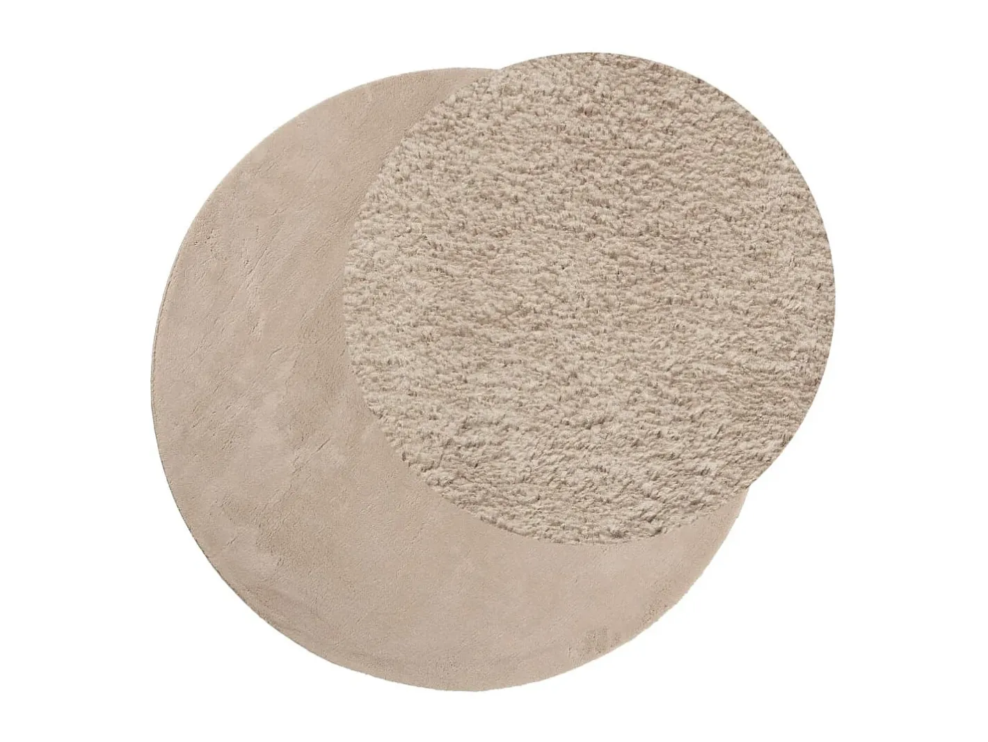 Alfombra De Cocina|Alfombra Redonda-Alfombra HUARTE de pelo corto suave y lavable, color arena, Ø 160 cm Marru00f3n