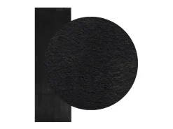 Alfombra HUARTE de pelo corto suave y lavable negra 80x250 cm Negro