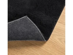 Alfombra HUARTE de pelo corto suave y lavable negra 80x250 cm Negro