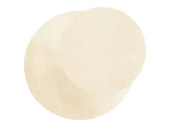 Alfombra De Cocina|Alfombra Redonda-Alfombra HUARTE de pelo corto suave y lavable color crema Ø 120 cm Blanco