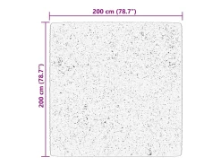 Alfombra HUARTE de pelo corto suave y lavable 200x200 cm Beige Sale