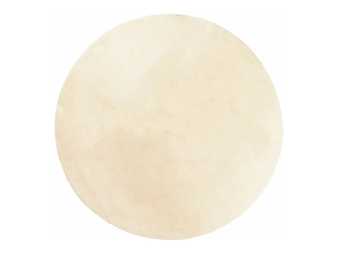 Discount Alfombra HUARTE de pelo corto suave y lavable en color crema, Ø 80 cm Blanco