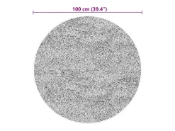 Alfombra HUARTE de pelo corto suave y lavable, , Ø 100 cm Gris Sale