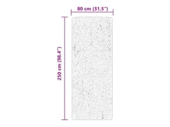 Sale Alfombra HUARTE de pelo corto suave y lavable 80x250 cm Beige