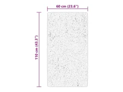 Online Alfombra HUARTE de pelo corto suave y lavable color crema 60x110 cm Blanco