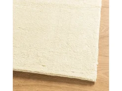 Online Alfombra HUARTE de pelo corto suave y lavable color crema 60x110 cm Blanco