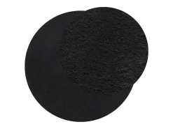 Alfombra HUARTE de pelo corto suave y lavable en color Ø 200 cm Negro Hot