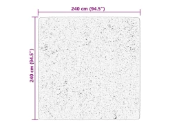 Alfombra HUARTE de pelo corto suave y lavable 240x240 cm Beige Discount