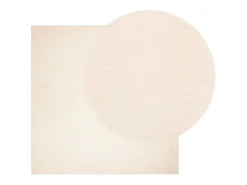 Alfombra HUARTE de pelo corto suave y lavable 240x240 cm Beige Discount