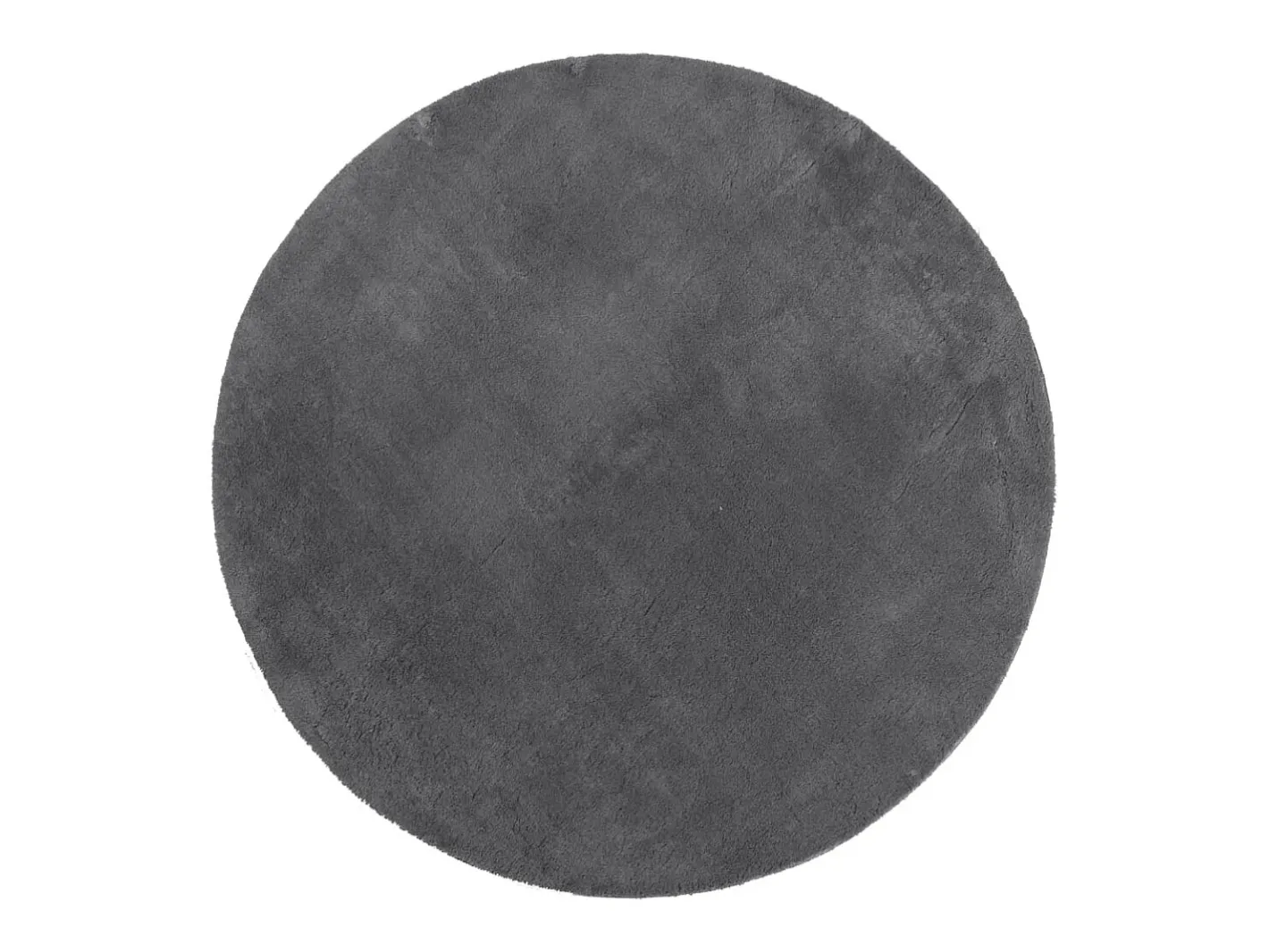 Alfombra De Cocina|Alfombra Redonda-Alfombra HUARTE de pelo corto suave y lavable en color antracita Ø 160 cm Gris