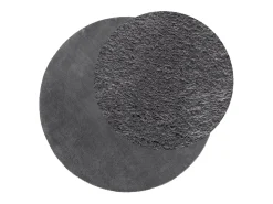 Alfombra De Cocina|Alfombra Redonda-Alfombra HUARTE de pelo corto suave y lavable en color antracita Ø 160 cm Gris