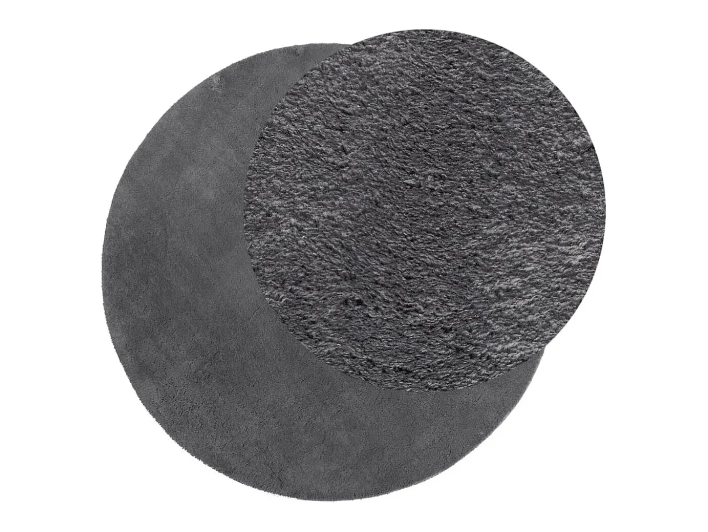 Alfombra De Cocina|Alfombra Redonda-Alfombra HUARTE de pelo corto suave y lavable en color antracita Ø 160 cm Gris