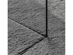 Alfombra De Cocina|Alfombra Redonda-Alfombra HUARTE de pelo corto suave y lavable en color antracita Ø 160 cm Gris