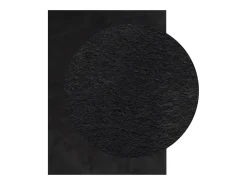 Alfombra HUARTE de pelo corto suave y lavable negra 140x200 cm Negro