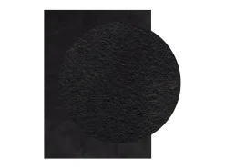 Alfombra HUARTE de pelo corto suave y lavable negra 240x340 cm Negro
