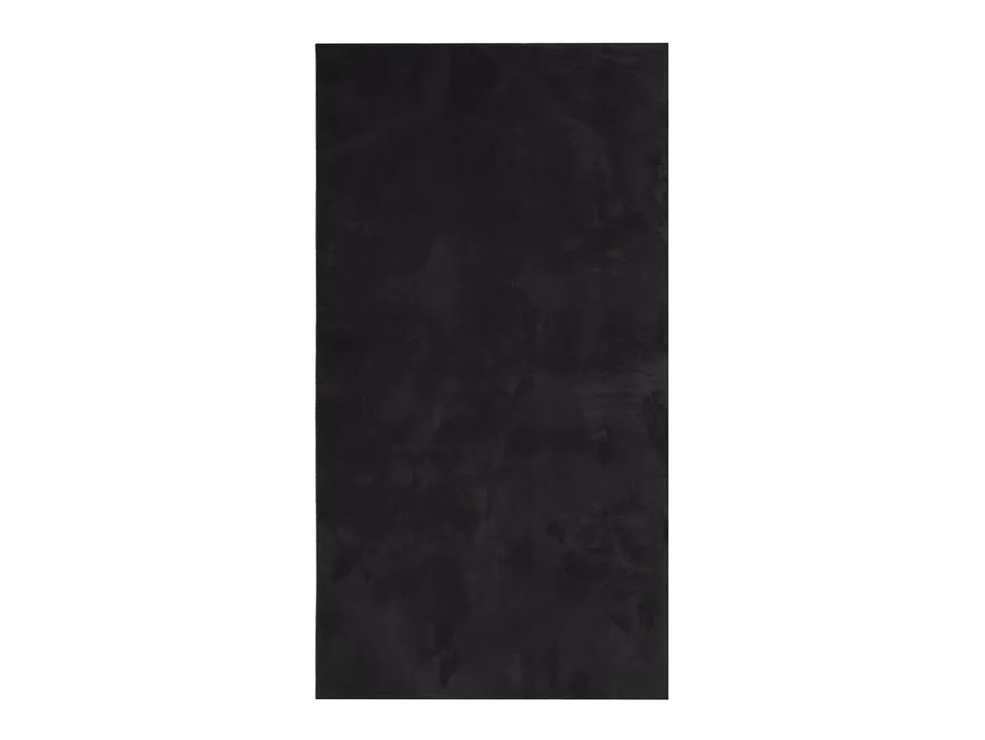 Alfombra HUARTE de pelo corto suave y lavable negra 80x150 cm Negro Best