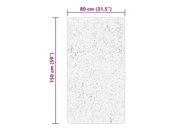 Alfombra HUARTE de pelo corto suave y lavable negra 80x150 cm Negro Best