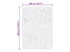 Alfombra De Cocina-Alfombra HUARTE de pelo corto suave y lavable negra 200x280 cm Negro