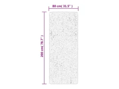 Online Alfombra HUARTE de pelo corto suave y lavable en 80x200 cm Gris
