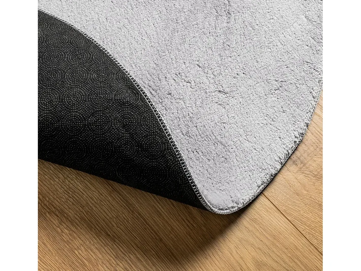 Discount Alfombra HUARTE de pelo corto suave y lavable, , Ø 160 cm Gris