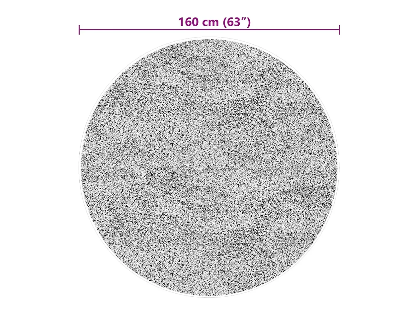 Discount Alfombra HUARTE de pelo corto suave y lavable, , Ø 160 cm Gris
