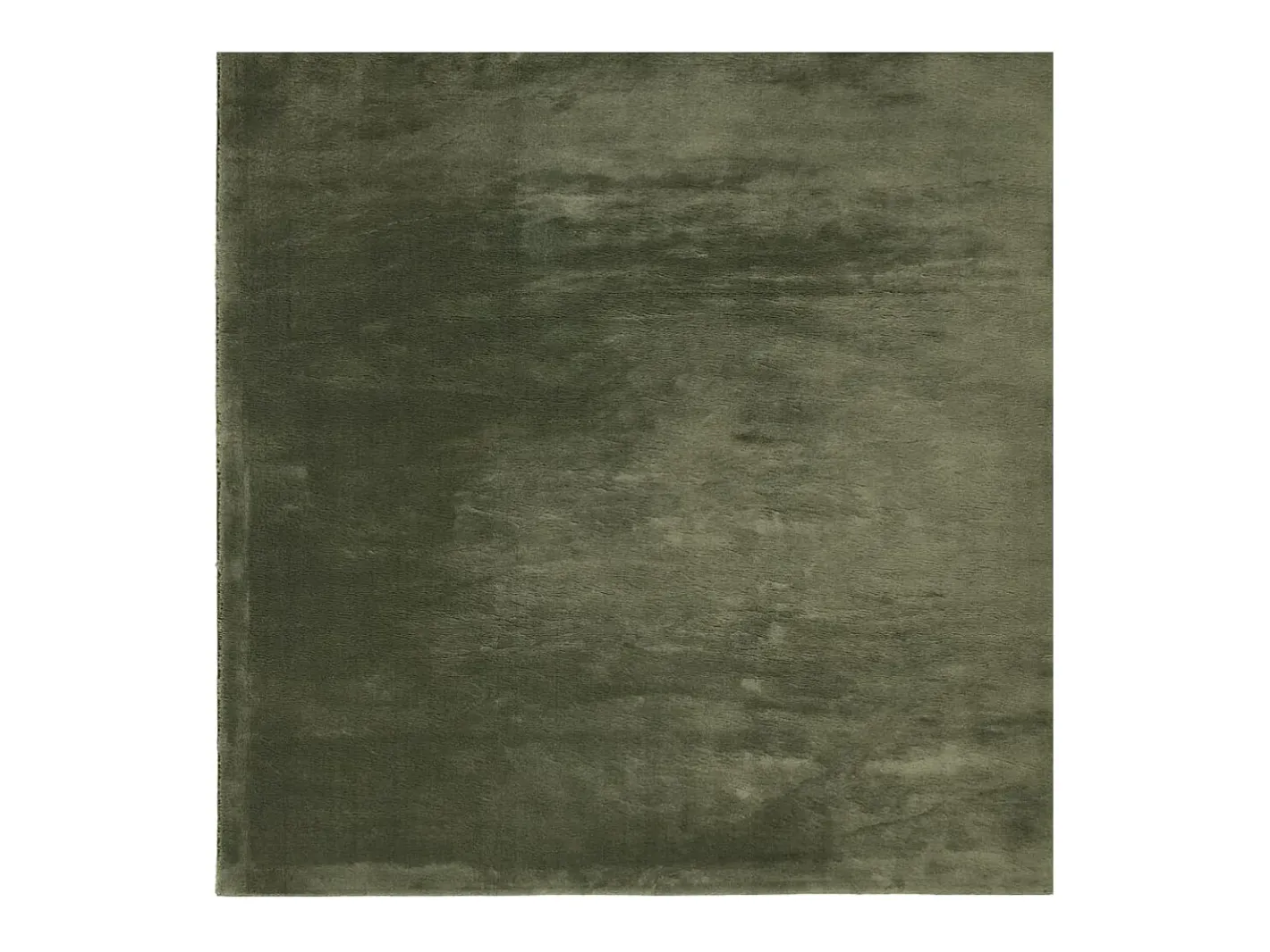 New Alfombra HUARTE de pelo corto suave y lavable color bosque 120x120 cm Verde