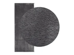 Alfombra HUARTE de pelo corto suave y lavable en color antracita 80x200cm Gris Online