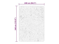 Alfombra HUARTE de pelo corto suave y lavable color crema 240x340 cm Blanco Online