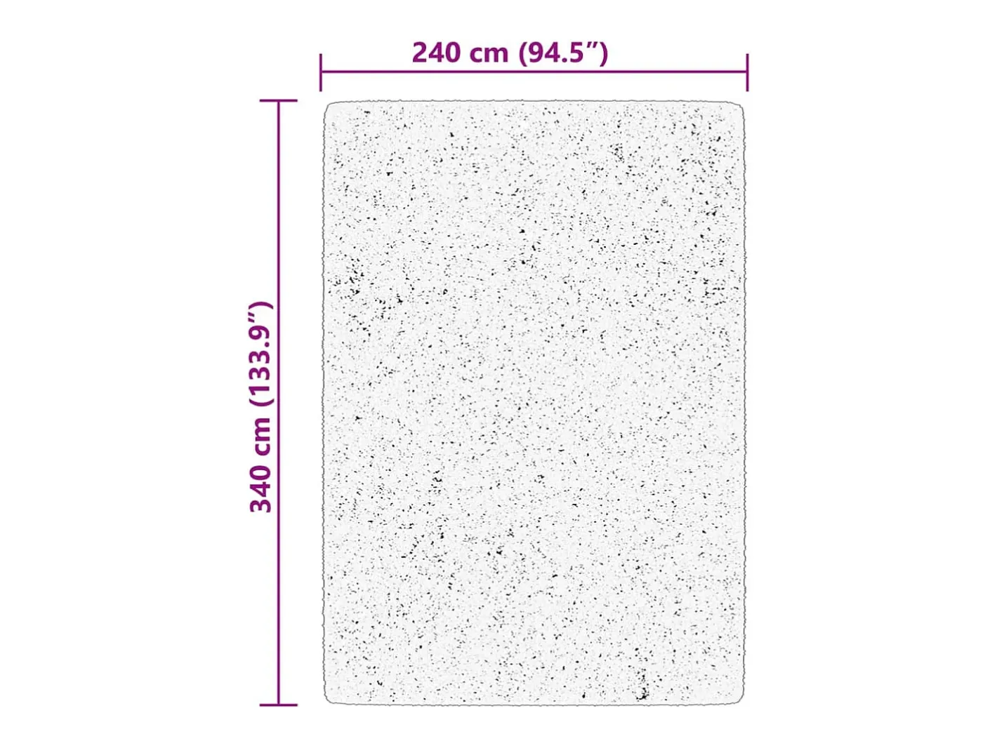 Alfombra HUARTE de pelo corto suave y lavable color crema 240x340 cm Blanco Online