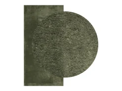 Alfombra De Cocina-Alfombra HUARTE de pelo corto suave y lavable color bosque 100x200 cm Verde