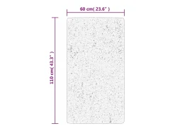Alfombra De Cocina-Alfombra HUARTE de pelo corto suave y lavable, color arena, 60x110 cm Marru00f3n