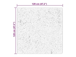 Sale Alfombra HUARTE de pelo corto suave y lavable color crema 120x120 cm Blanco