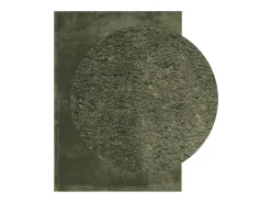 Alfombra De Cocina-Alfombra HUARTE de pelo corto suave y lavable color bosque 240x340 cm Verde