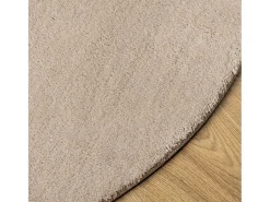 Alfombra De Cocina|Alfombra Redonda-Alfombra HUARTE de pelo corto suave y lavable, color arena, Ø 100 cm Marru00f3n