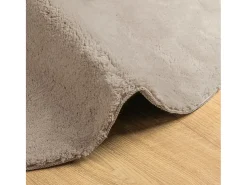 Alfombra De Cocina|Alfombra Redonda-Alfombra HUARTE de pelo corto suave y lavable, color arena, Ø 100 cm Marru00f3n