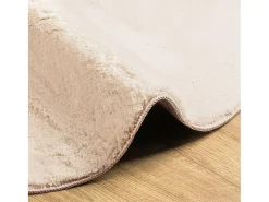 Hot Alfombra HUARTE de pelo corto suave y lavable en color Ø 200 cm Beige