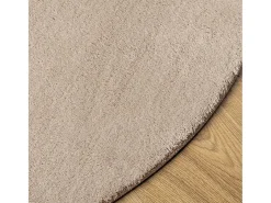 New Alfombra HUARTE de pelo corto suave y lavable, color arena, Ø 80 cm Marru00f3n
