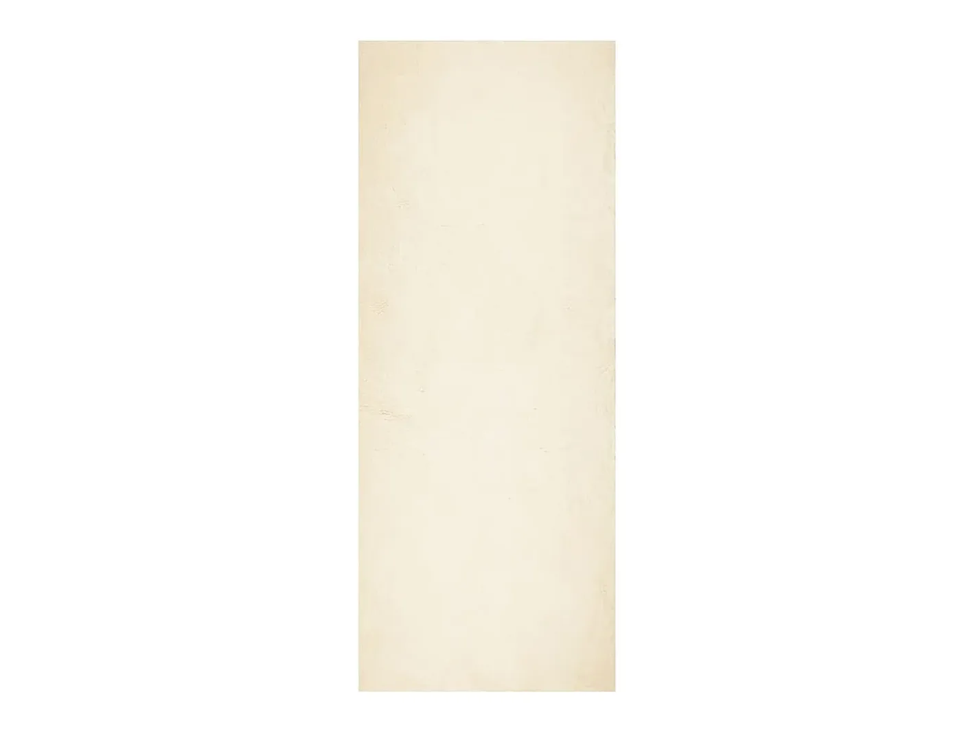Alfombra HUARTE de pelo corto suave y lavable color crema 80x200 cm Blanco