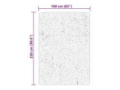 Alfombra De Cocina-Alfombra HUARTE de pelo corto suave y lavable negra 160x230 cm Negro
